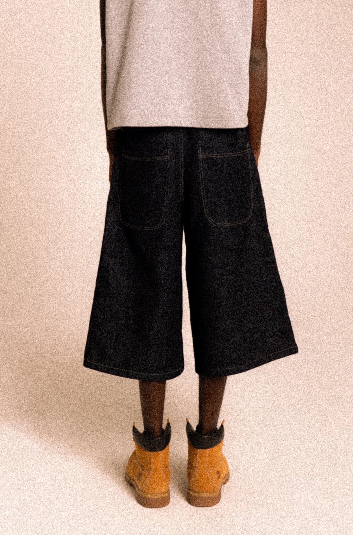 PYTHON LEATHER JORTS