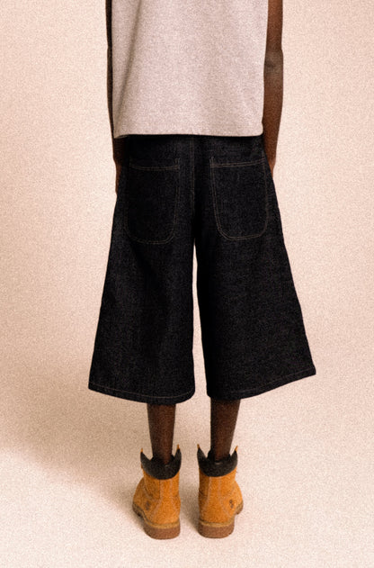PYTHON LEATHER JORTS